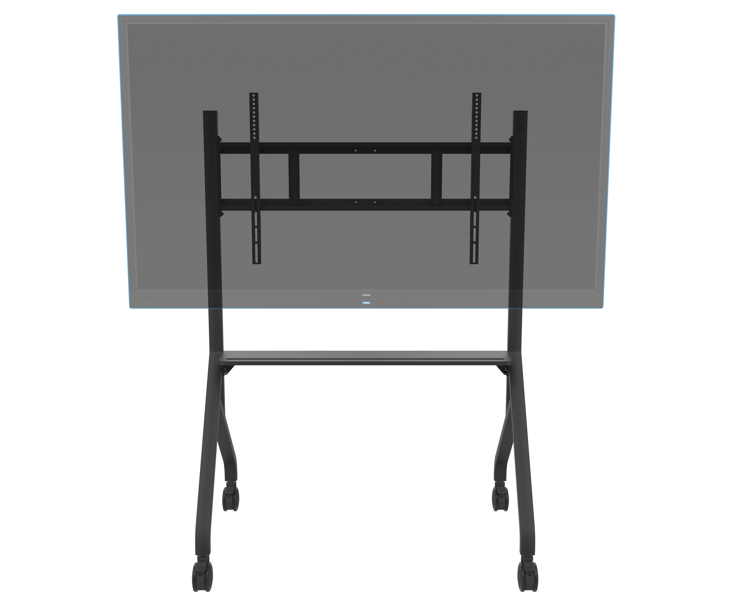 CTOUCH Amigo - Rollwagen für CTOUCH Displays - 55-86 Zoll - VESA 1000x600mm - bis 100kg - Dunkelgrau