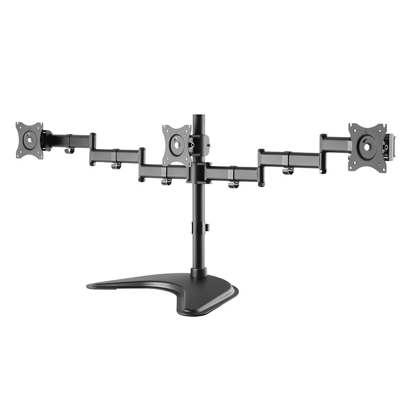 Hagor HA Tablemount FS Triple - manual table mount - 15-27 inch - 3x8 kg - VESA 100x100mm - Black