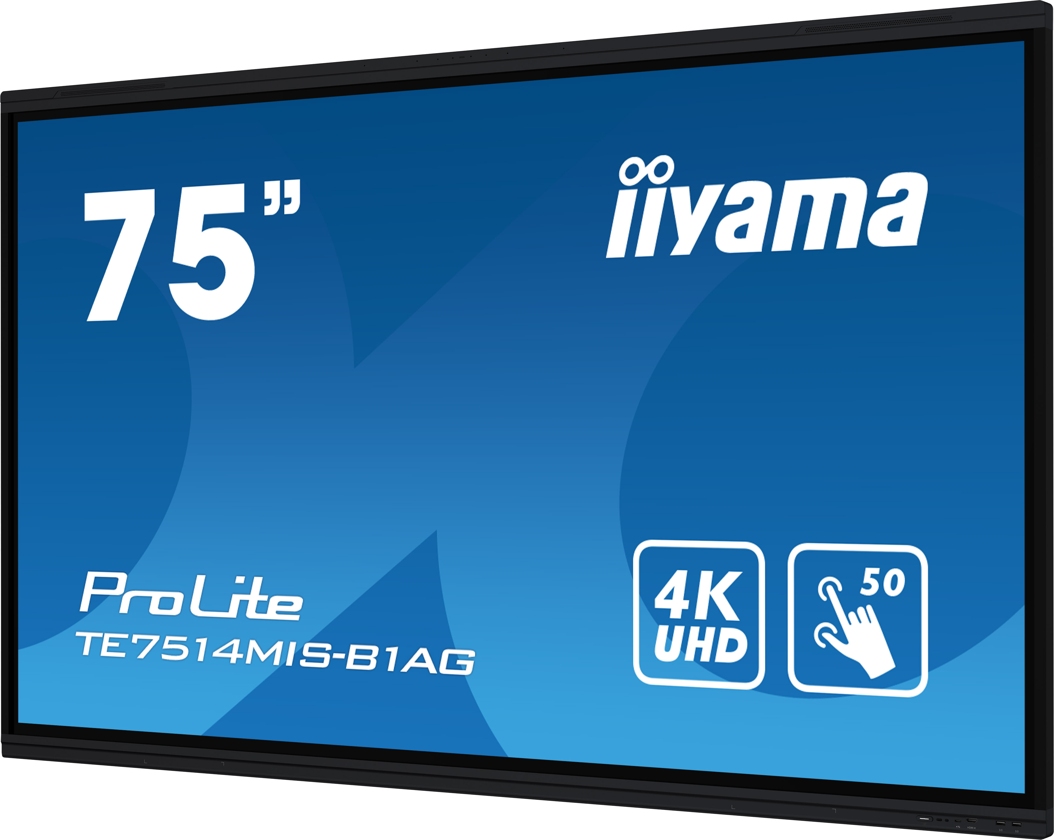 iiyama PROLITE TE7514MIS-B1AG - 75 Zoll - 435 cd/m² - 4K - Ultra-HD - 3840x2160 Pixel - 24/7 - 50 Punkt - Touch Display
