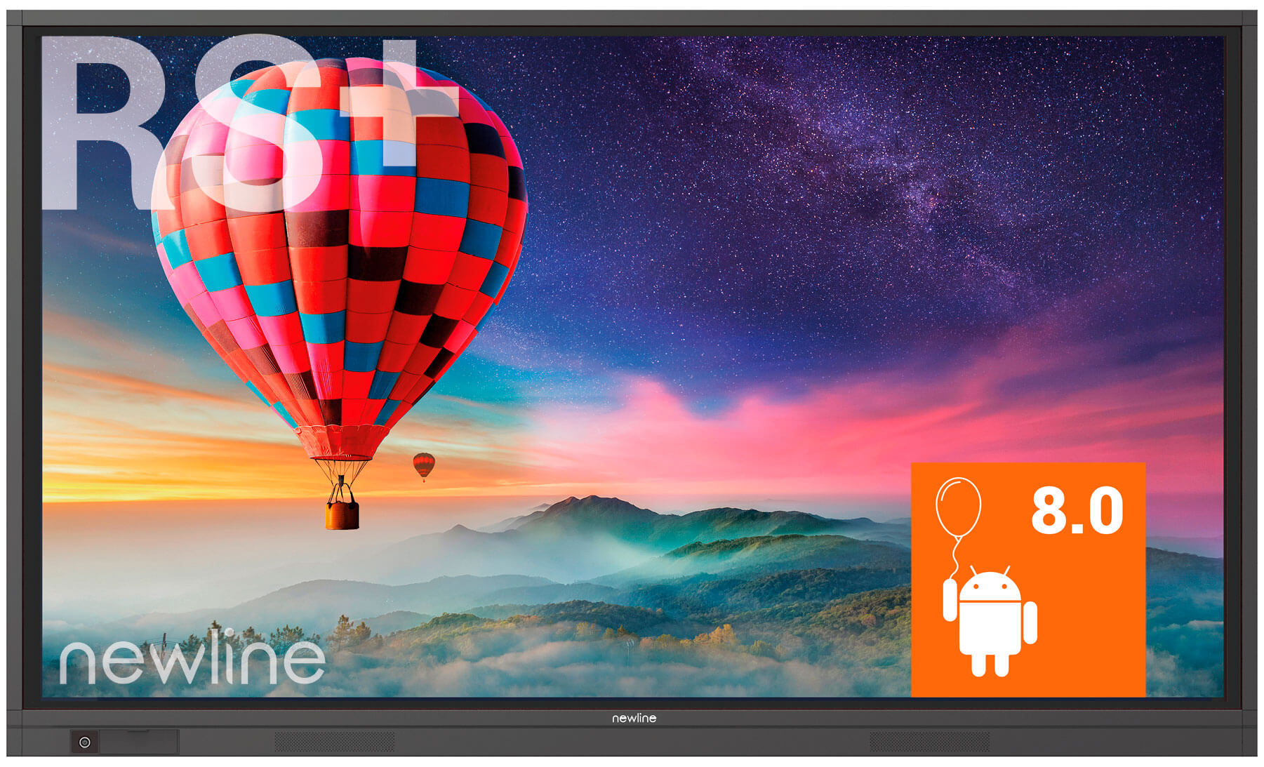 NewLine TT-7519RS - 75 Zoll - 370 cd/m² - Ultra-HD - 3840x2160 Pixel - 20 Punkt - Touch-Display - WiFi - Android - RS+ Serie