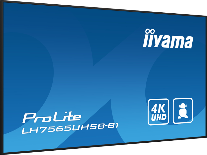 iiyama ProLite LH7565UHSB-B1 - 75 Zoll - 800 cd/m² - 4K - Ultra-HD - 3840x2160 Pixel - 24/7 - Android - Display