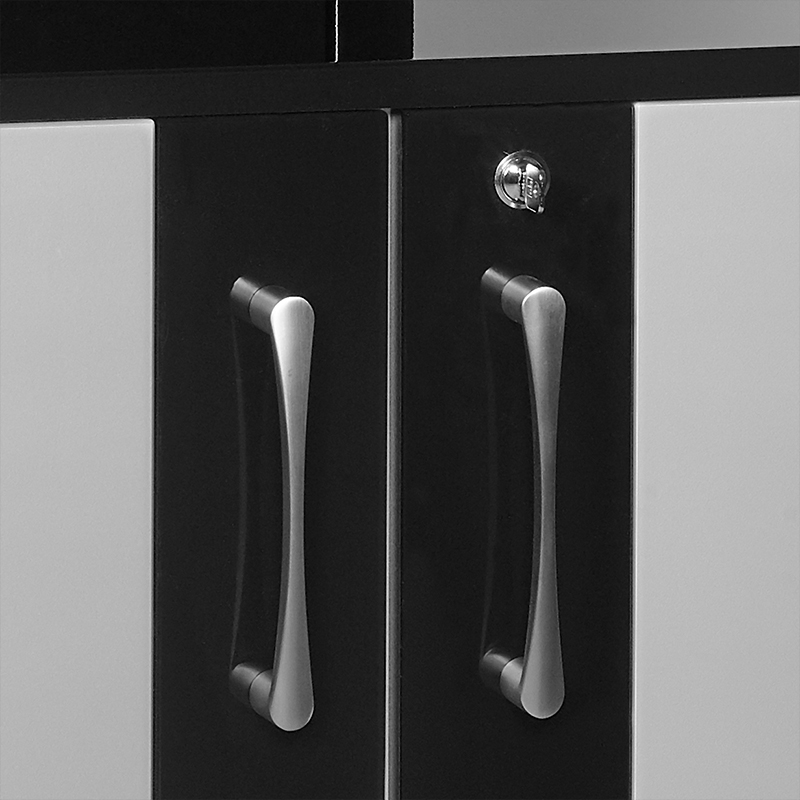 Hagor Info-Tower CLB "Black Edition" - mobiles Standystem inkl. Schrank - 32-65 Zoll - max.60 kg - VESA 800x600mm - Schwarz