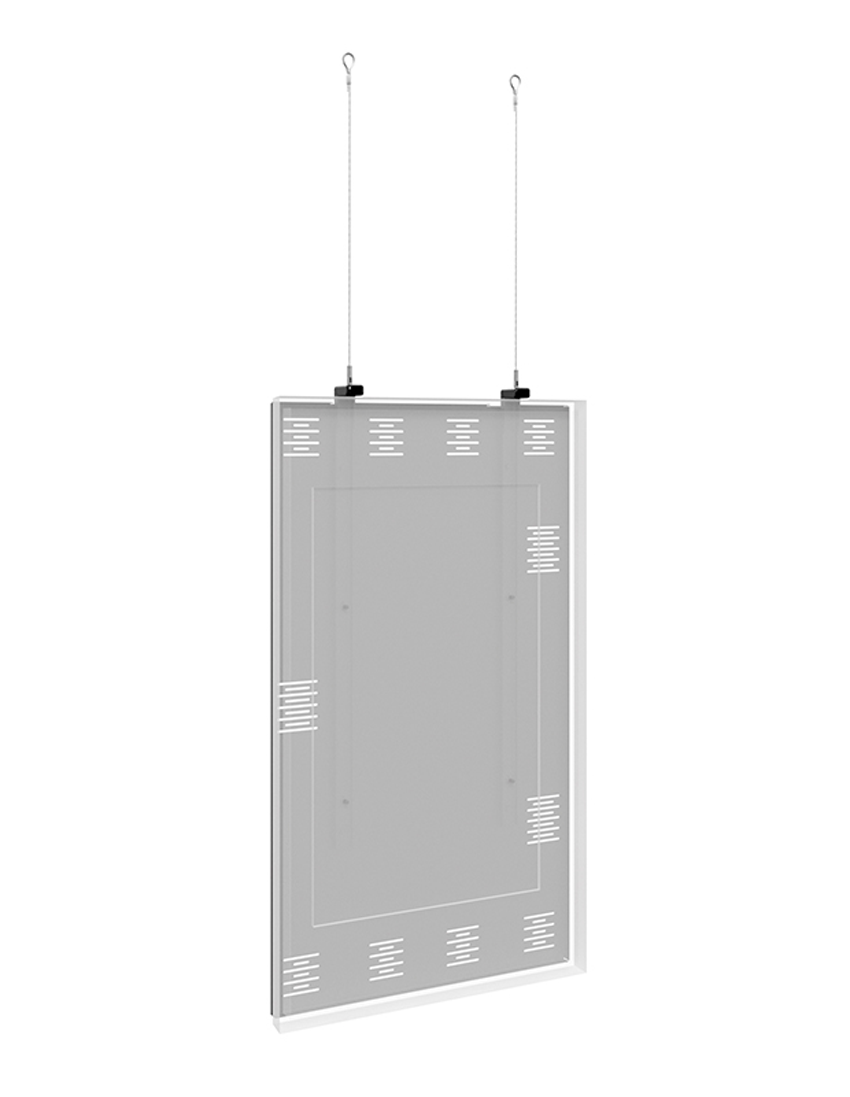 Hagor HP SHF OM55N-S - Drahtseilhalterung zur Deckenmontage - Seillänge max. 5 m - max. 25 kg - passend für Samsung OM55N-S Serie - Schwarz