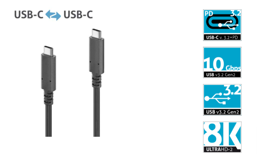 PureLink PI6000-020 - USB 3.2 (Gen 1x2) Passive - PureInstall 2.0m - Black
