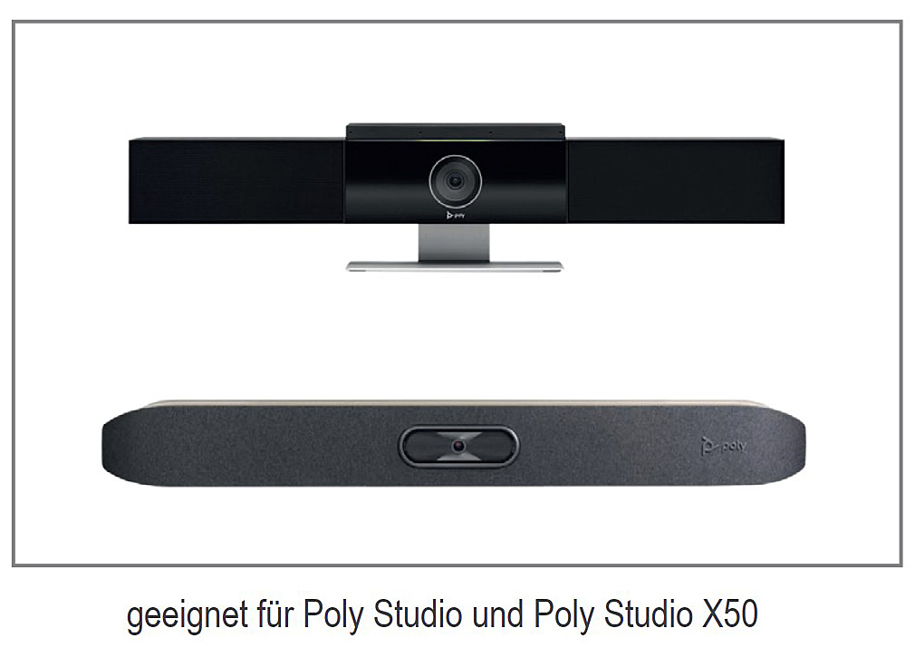 Hagor Poly Display-Adapter 55 - 75" - Befestigungskit für Poly Studio + Poly Studio X50