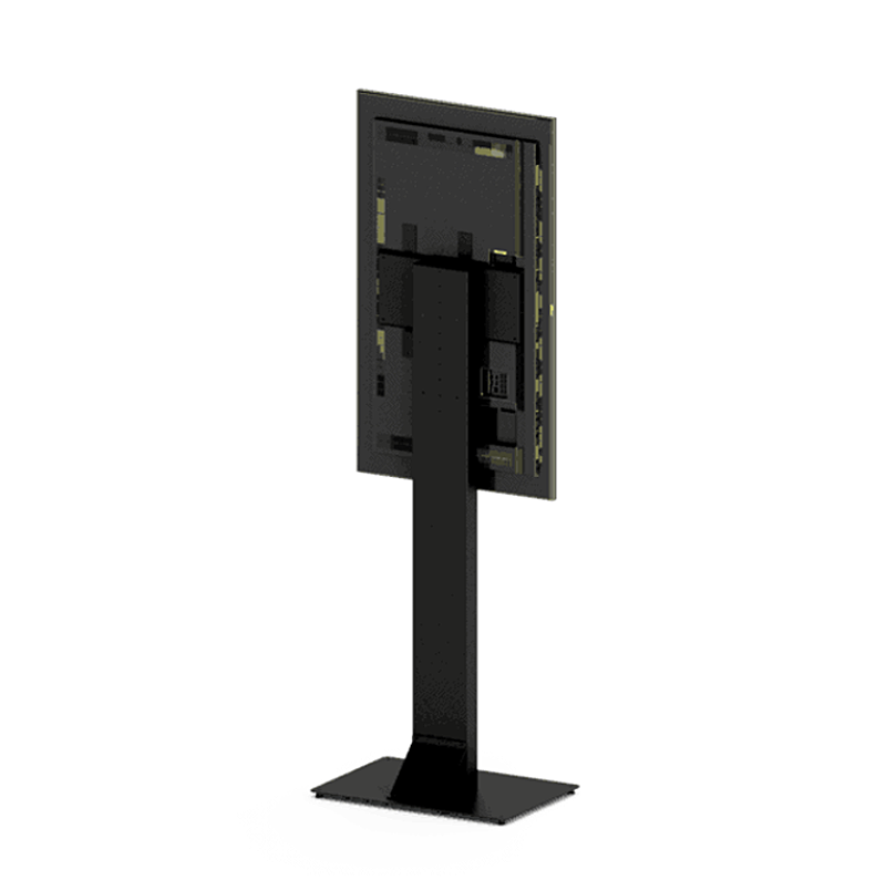 HI-ND FS0000-5001-02 Floorstand Glass - Universal Standfuß für 49 - 65 Zoll Display - Landscape/Portrait - Schwarz