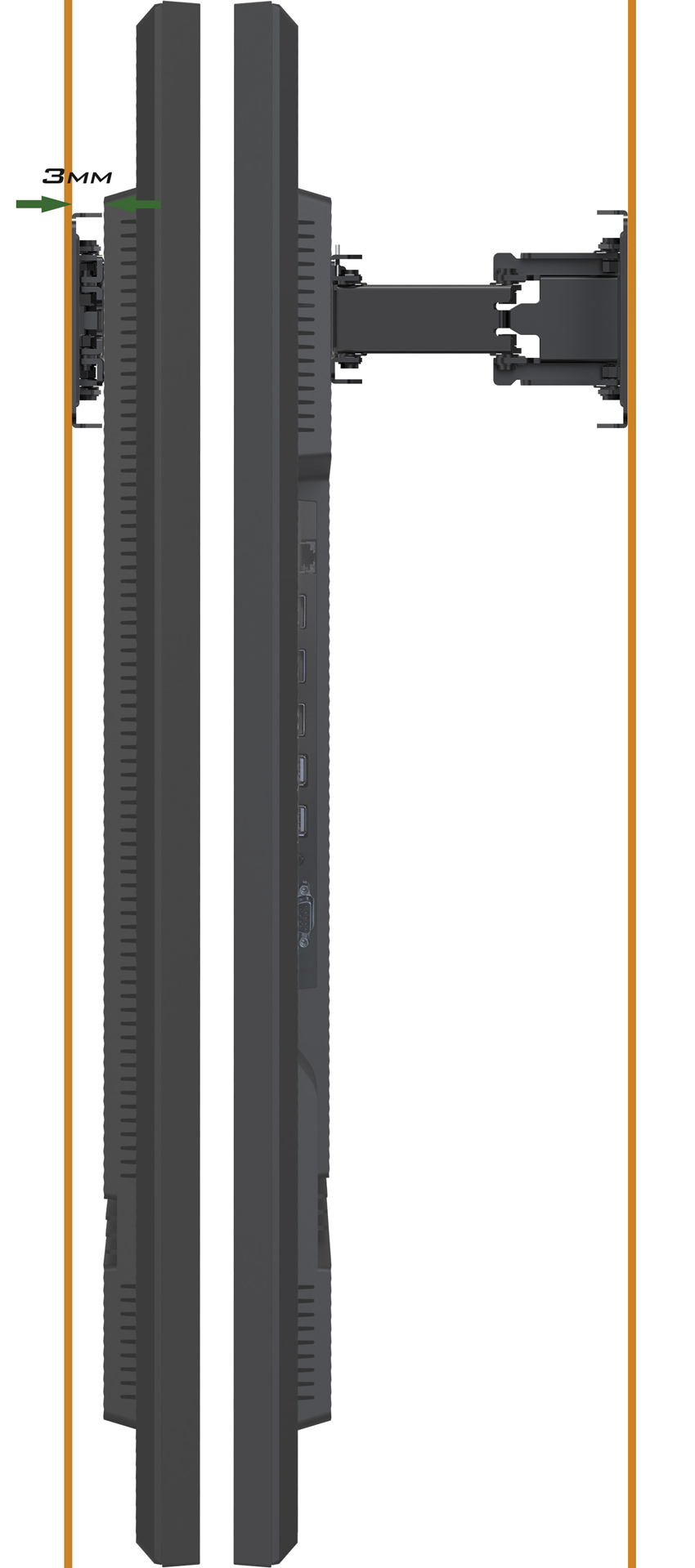 iiyama MD-WM0001 - Wandhalterung - für iiyama LH60UHS Serie - 55-65 Zoll - VESA  400x400mm - bis 30kg - Schwarz