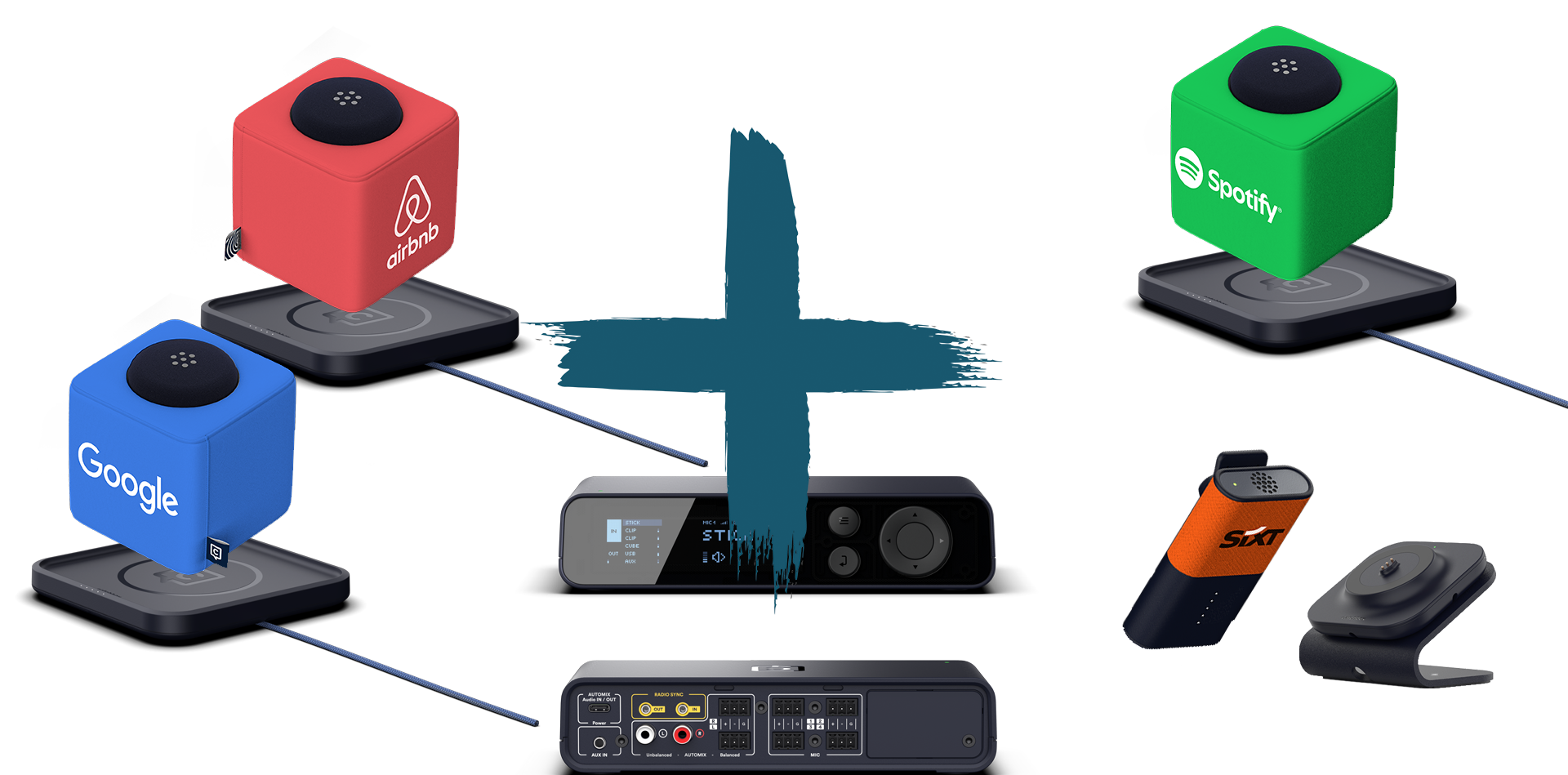 Catchbox Plus - System - 4 Channel - 3 x Cube (Wurfmikro) - 1 x Clip (Ansteckmikro) - 3 x drahtlose Ladestation Cube - 1 x drahtlose Ladestation Clip - Customized - Version 2024