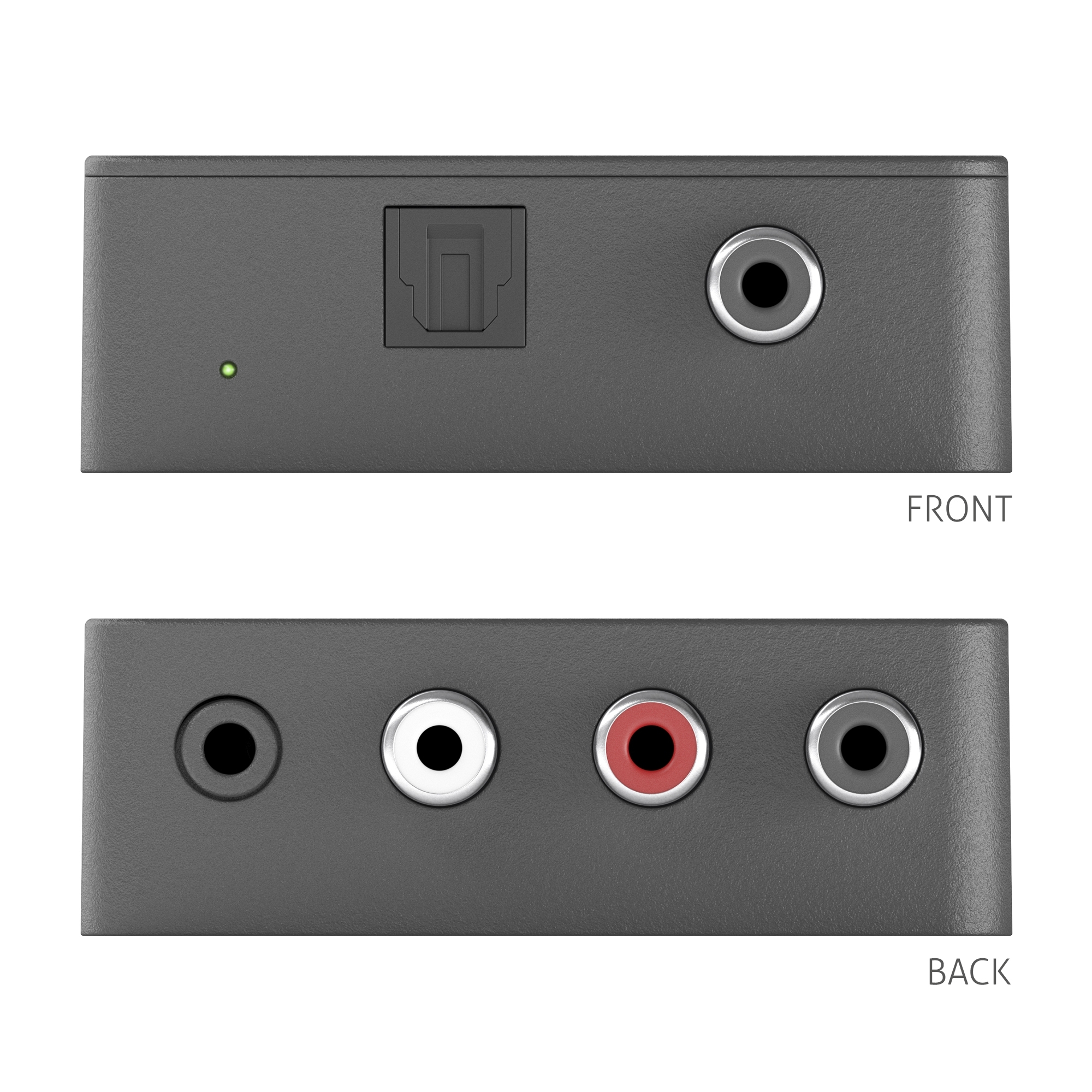 PureLink PT-C-DAC - D zu A Audio Konverter. Koaxial oder Toslink zu Analog L/R und 3,5 mm Audio.