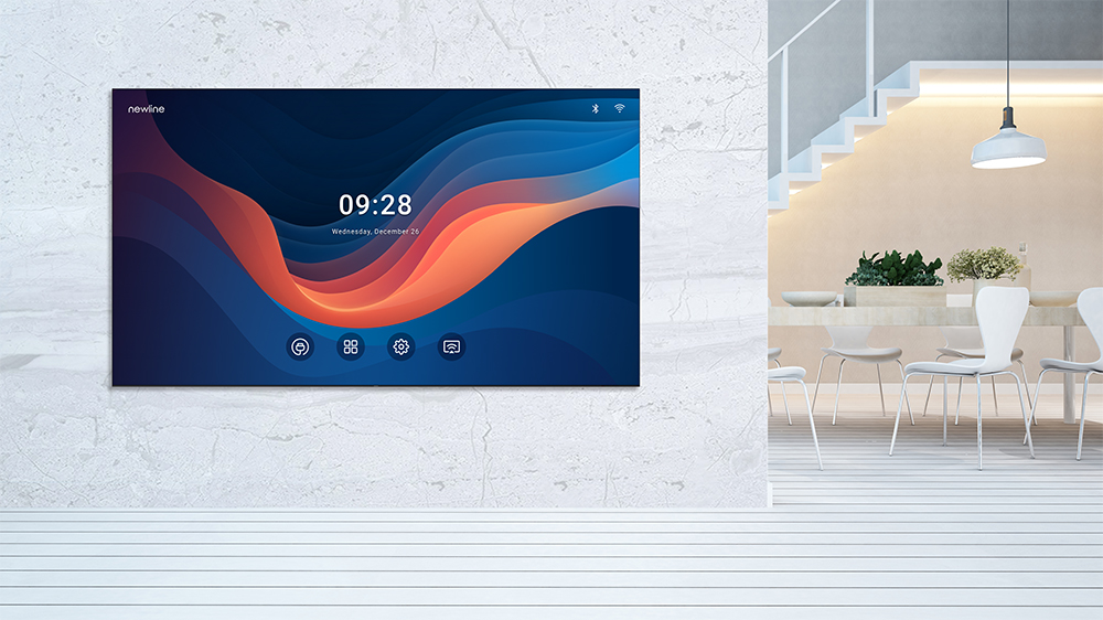 NewLine DV One+ DV-16324plus - 163 Zoll - 550 cd/m² - 1.875 mm PP - Full-HD - Android 13 - Direct View LED - All-in-One - Display