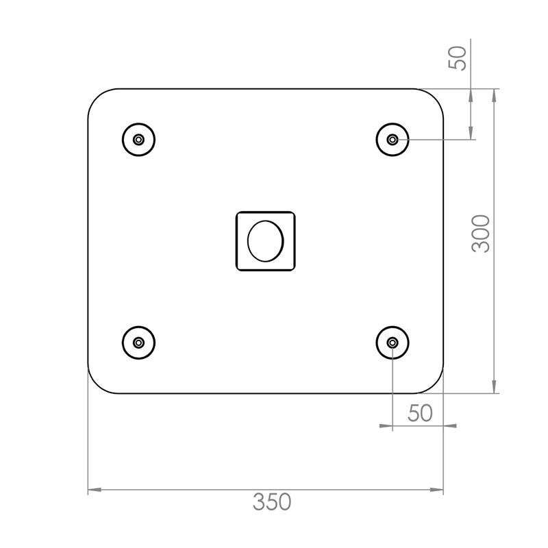 Hagor TSG-Stand - kippsicherer Standfuß - VESA 100x100 - nutzbar mit Hagor HA Tablet Case - Schwarz