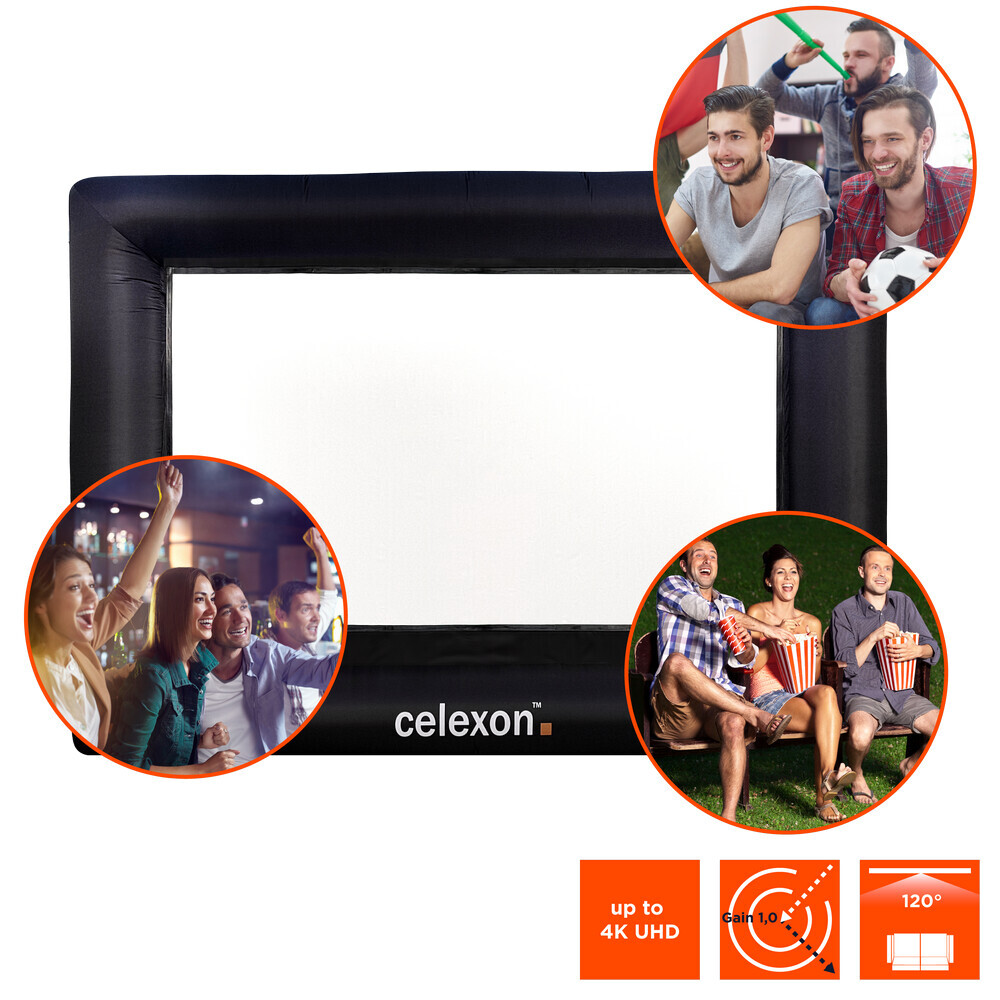 celexon inflatable outdoor screen INF200 - 16:9 - BM 310 x 174 - front projection
