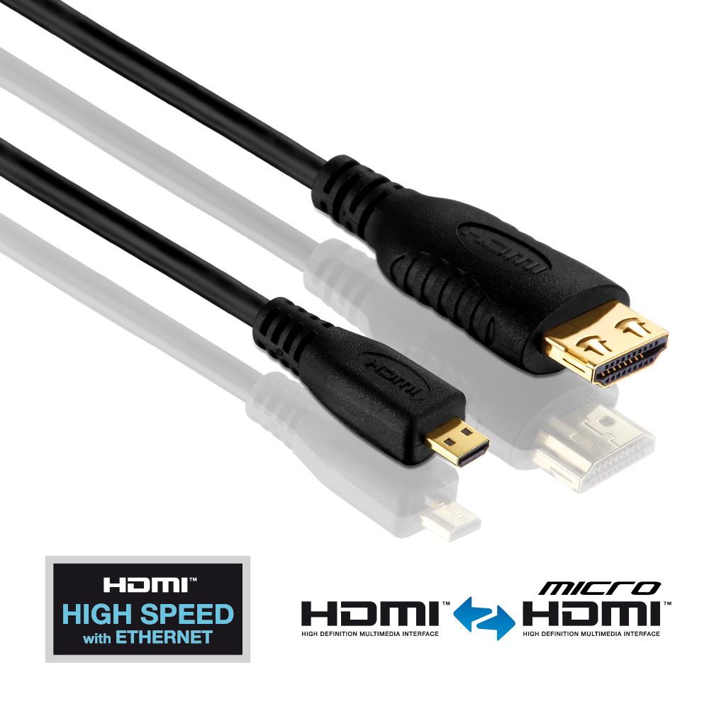 PureLink PI1300-010 - HDMI auf Micro-HDMI Kabel - PureInstall 1,0m