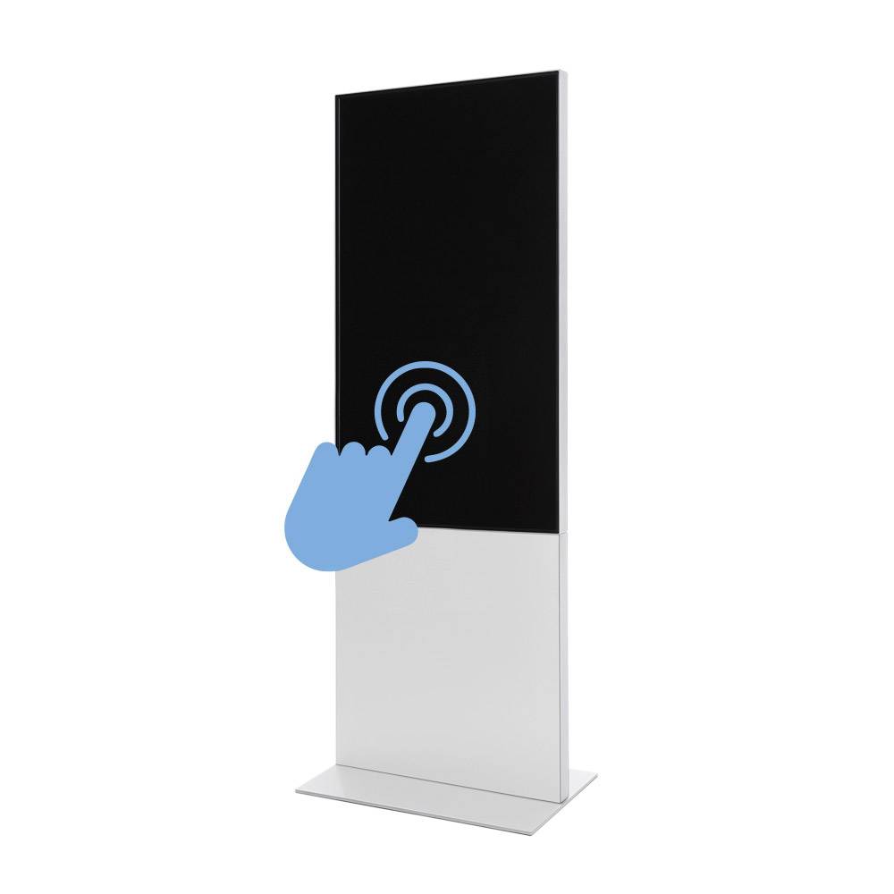 Smart Line digital info stele - 55 inch - Samsung QM55C inch signage display - 500cd/m² - UHD - with touch - white - kiosk