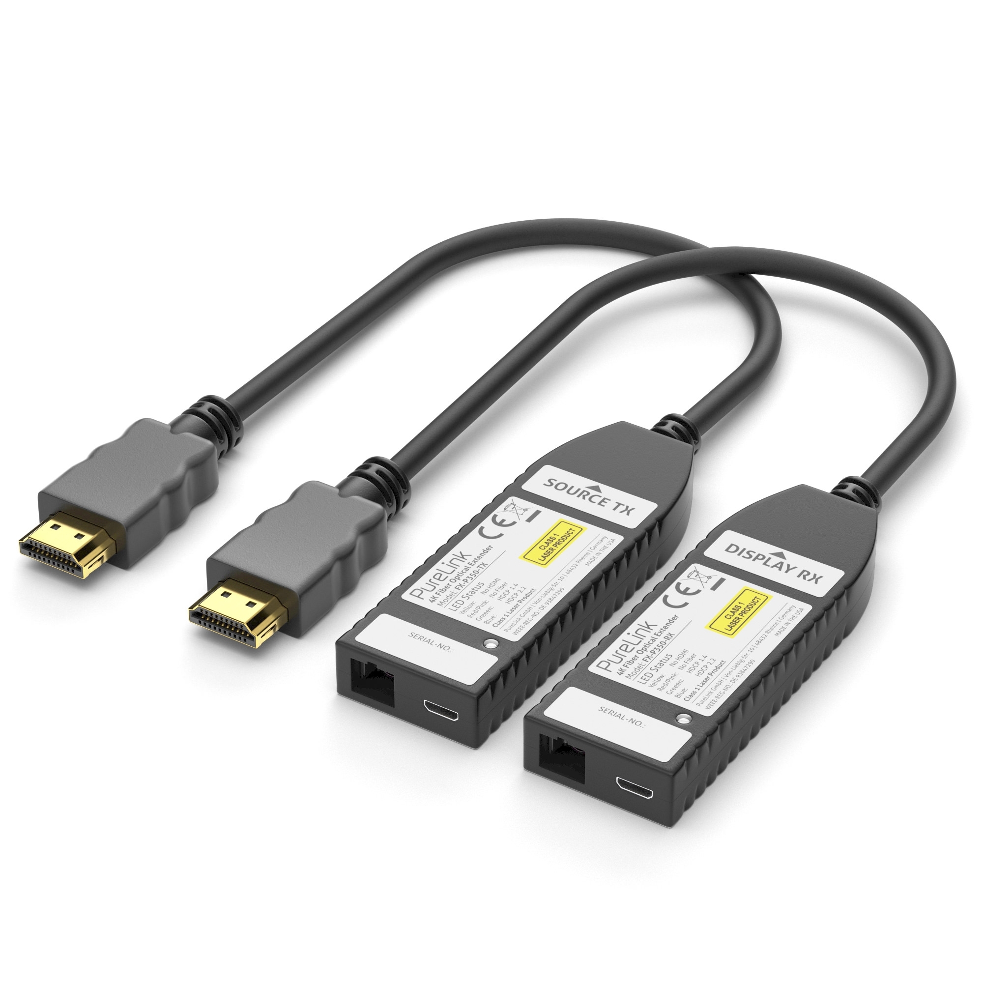 FiberX FX-P350 - HDMI 4K Glasfaser Portsaver Extender mit SLS