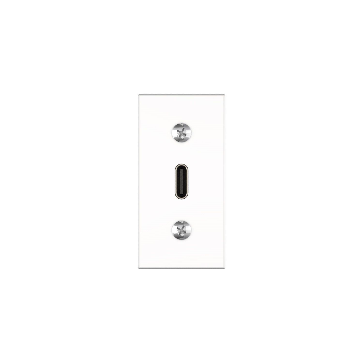 Kindermann Konnect flex 45 click Anschlussblende USB C 3.1 (f/m) - Halbblende - Weiß