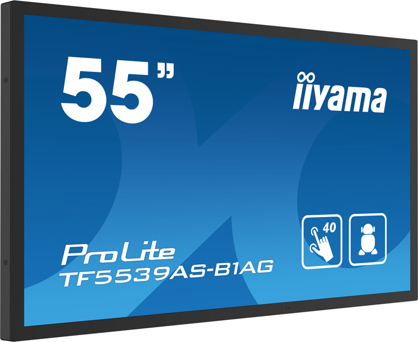 iiyama ProLite TF5539AS-B1AG - 55 inch - 435 cd/m² - 4K - Ultra-HD - 3840 x 2160 pixels - Open Frame - 40 dot - Multi Touch Display 