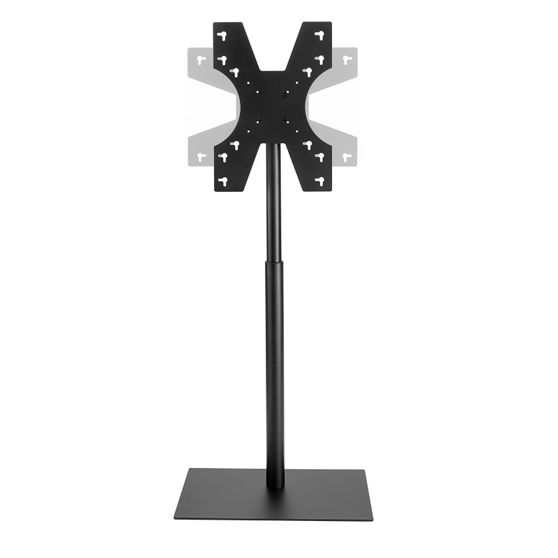 Hagor Braclabs-Stand Floorbase - höhenverstellbarer Standfuß für Displays 32 - 55 Zoll - VESA 600x400mm - Landscape/Portrait - Schwarz