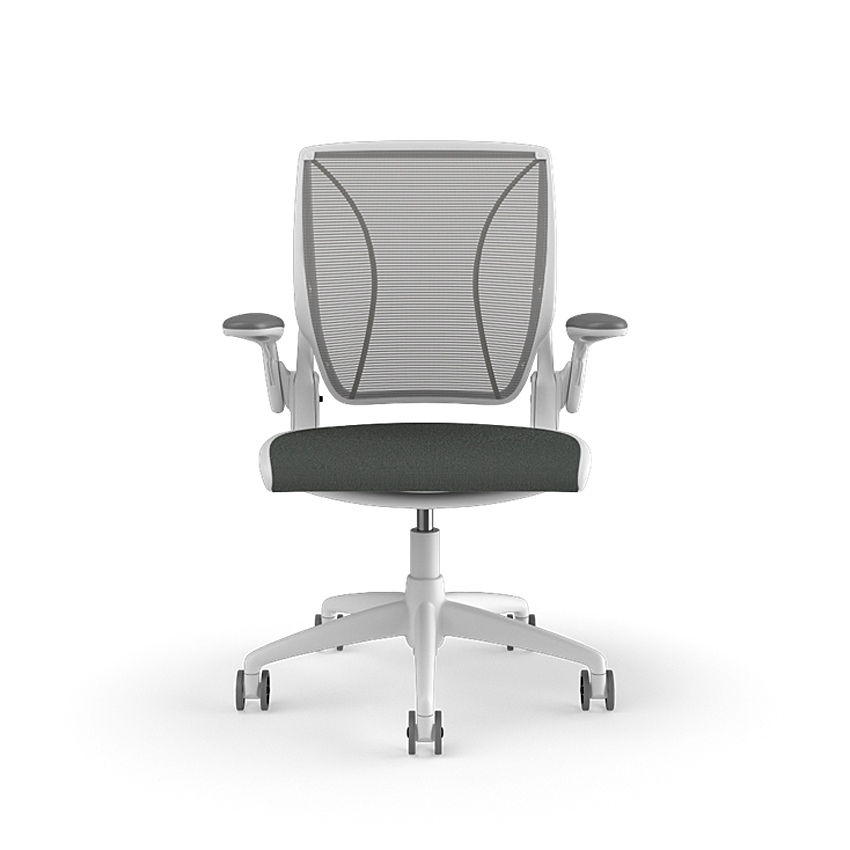 Humanscale Diffrient World W11WN02O010-SHNSC - Armrests - Swivel - Carpet castors - Office chair - White/Silver/Revive
