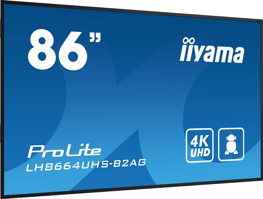 iiyama ProLite LH8664UHS-B2AG - 86 Zoll - 500 cd/m² - 4K - Ultra-HD - 3840x2160 Pixel - Android - Display