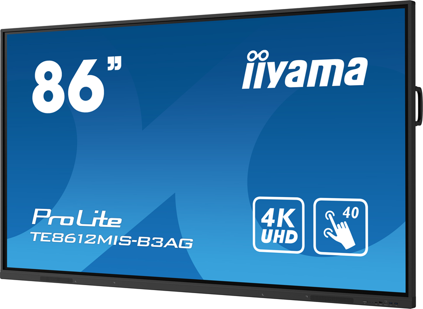 iiyama ProLite TE8612MIS-B3AG - 86 Zoll - 400 cd/m² - 4K - Ultra-HD - 3840x2160 Pixel - 40 Punkt - Touch Display - Schwarz