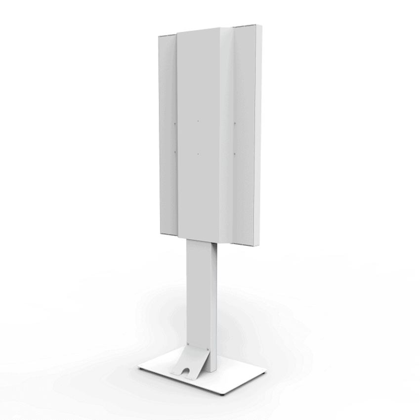 HI-ND FS5525-5001-01 Floorstand Glass - Standfuß mit Gehäuse - für LG Display 55 XS2/XS4 Serie - Portrait - Weiß