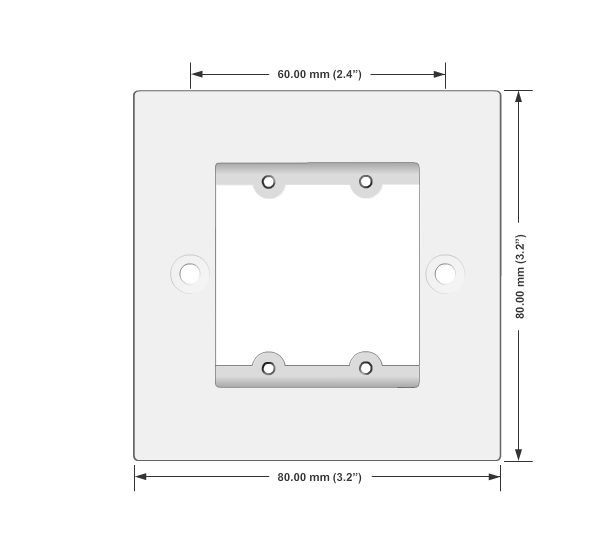 Kramer Frame-1G/BG(W) - Rahmen für Wall-Plate 1-fach - weiß