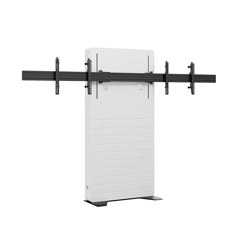 Hagor CON-Line Big FS Lift Dual 65 - 75 - elektrisch-höhenverstellbarer Standfuß - 2x 65-75 Zoll - Side-by-Side 50kg - VESA 800x600mm - Weiß