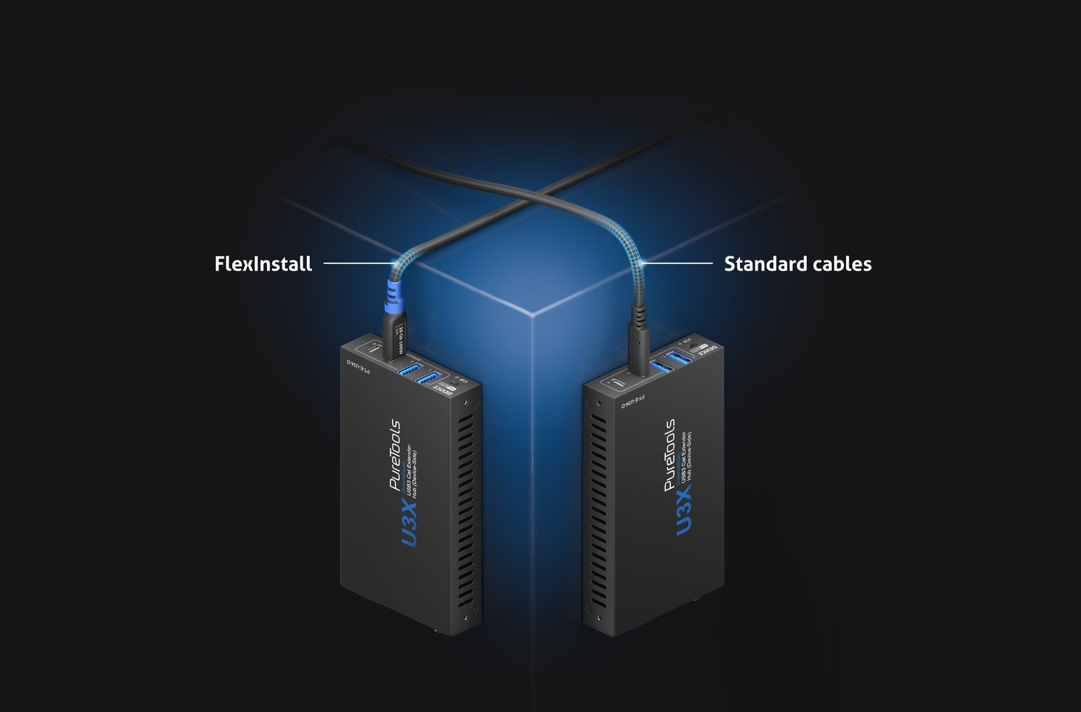 PureLink FI-U320-030-PCK - USB 3.2 Gen1 USB-C / USB-A cable - 3.0m cable length - Black - Installer Pack - 25 cables