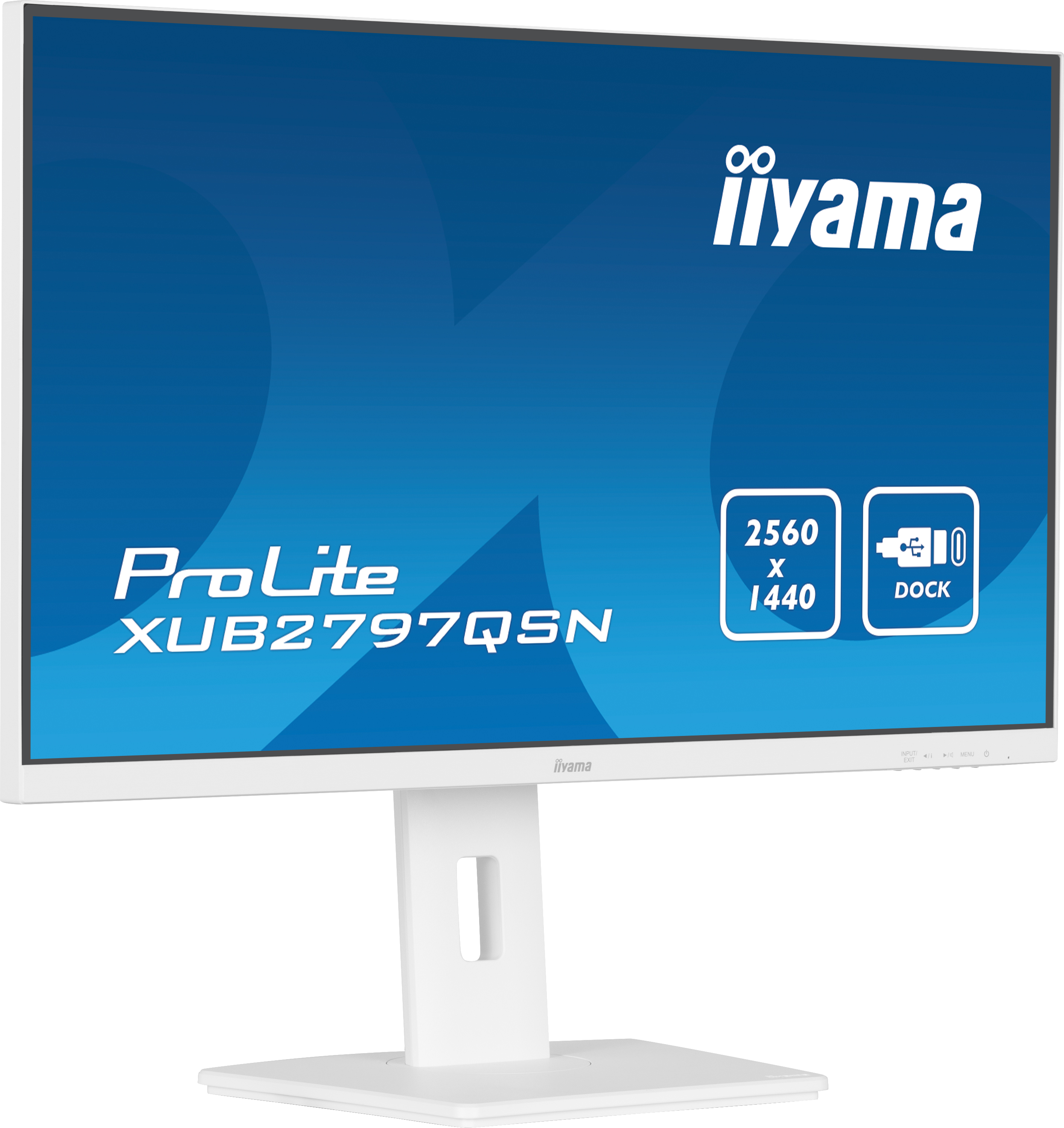 iiyama ProLite XUB2792QSN-W2 - 27 Zoll Monitor - 300 cd/m² - QHD - 2560x1440 Pixel - USB-C Dock - Weiß