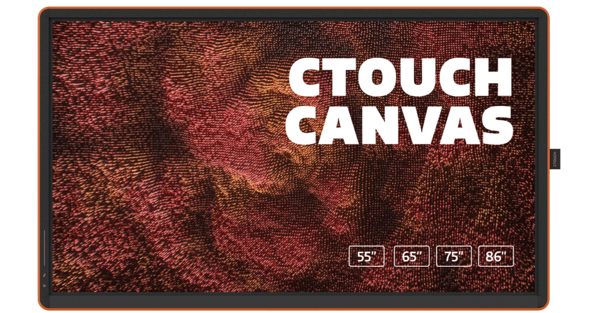 CTOUCH Canvas 75 - Regal Orange - 75 Zoll - 350 cd/m² - Ultra-HD - 4K - 3840x2160 - NO-OS-Betriebssystem - 20 Punkt - Touch Display