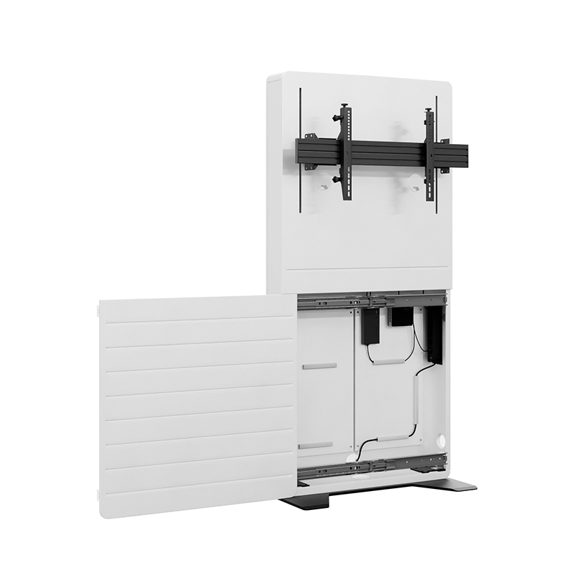 Hagor CON-Line Big FS Lift 75 - 98 - elektrisch-höhenverstellbarer Standfuß - 75-98 Zoll - VESA 800x600mm - bis 150kg - Medienstele - Weiß