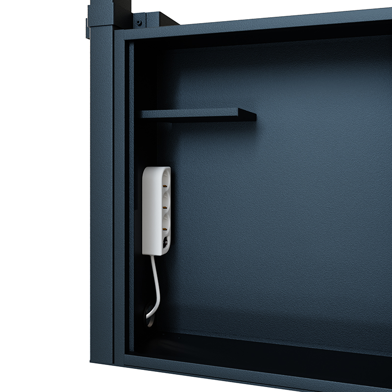 Hagor HP Twin Lift FW-DB - elektrisch höhenverstellbares Liftsystem zur Boden-Wand Montage - für zwei Displays 'side-by-side' - 2x 46-65 Zoll - VESA 600x400mm -  bis 60kg pro Display - Schwarz