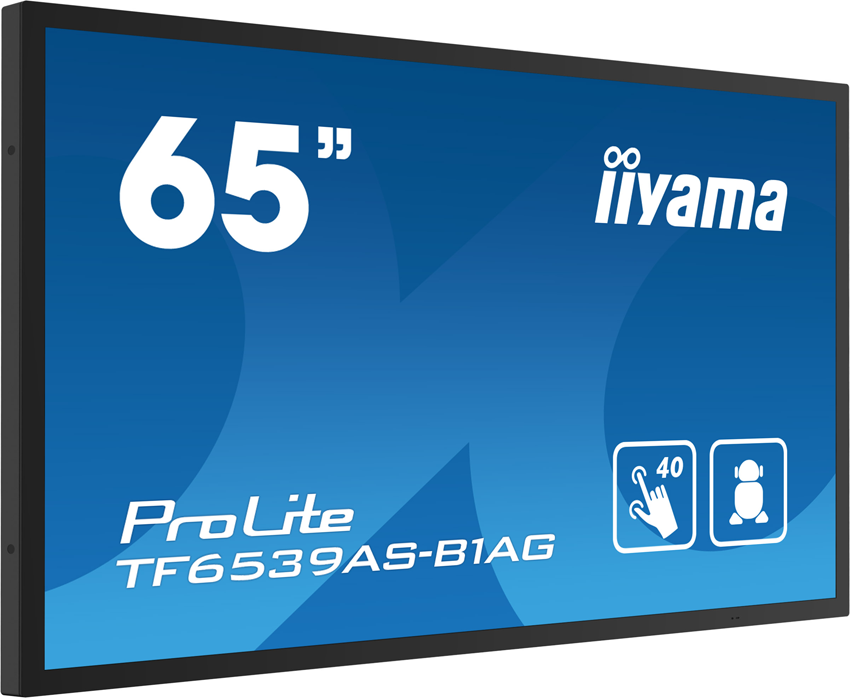 iiyama ProLite TF6539AS-B1AG - 65 Zoll - 435 cd/m² - 4K - Ultra-HD - 3840x2160 Pixel - Open Frame - 40 Punkt - Multi Touch Display 