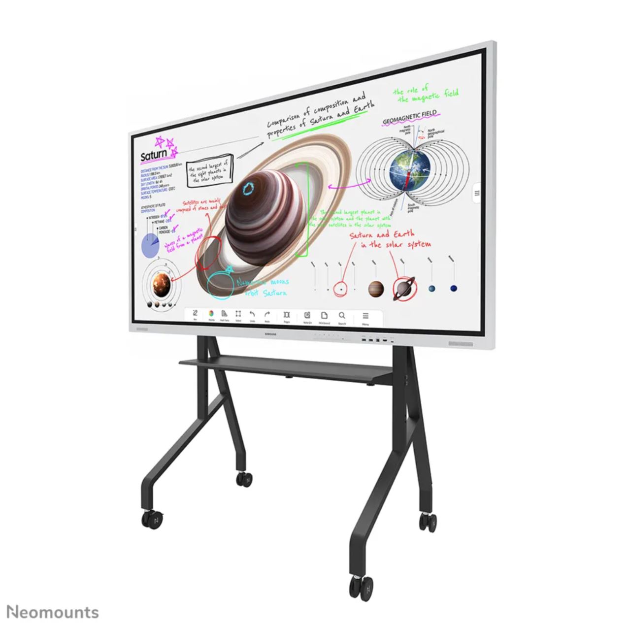 Neomounts by Newstar FL50-525BL1 - Rollwagen - 55-86 Zoll - VESA 900x600mm - bis 76kg - Schwarz