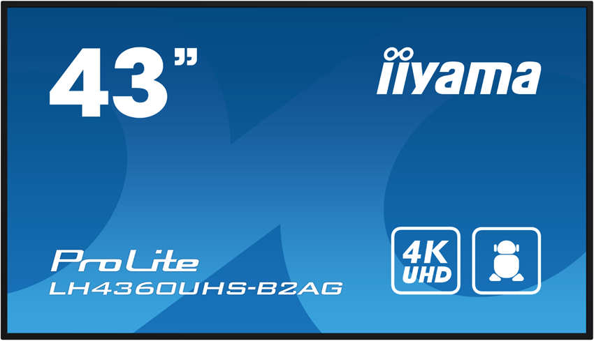 iiyama ProLite LH4360UHS-B2AG - 43 Zoll - 500 cd/m² - 4K - Ultra-HD - 3840x2160 Pixel - 24/7 - Android - Display