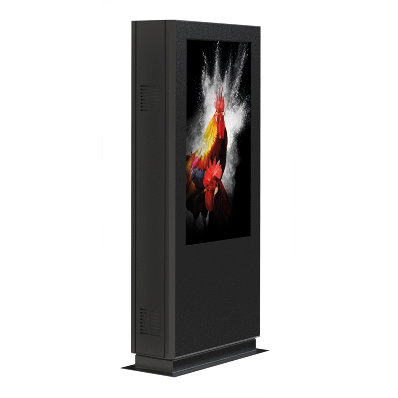 Hagor ScreenOut® Pro Back-to-Back - 55 inch - double-sided outdoor stele with heating and ventilation - portrait format - black