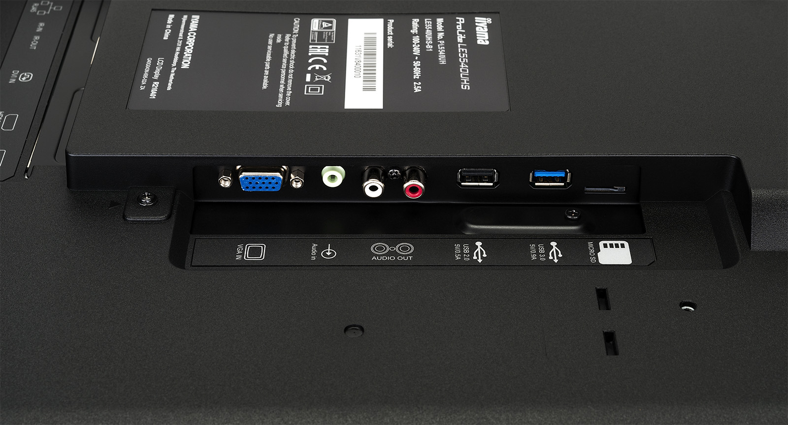 iiyama ProLite LE5540UHS-B1 - 55 Zoll - 350 cd/m² - Ultra-HD - 3840x2160 Pixel - 18/7 - Android - Display