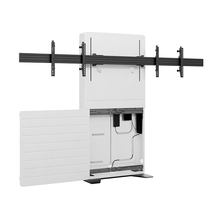 Hagor CON-Line Big FS Lift Dual 65 - 75 - elektrisch-höhenverstellbarer Standfuß - 2x 65-75 Zoll - Side-by-Side 50kg - VESA 800x600mm - Weiß