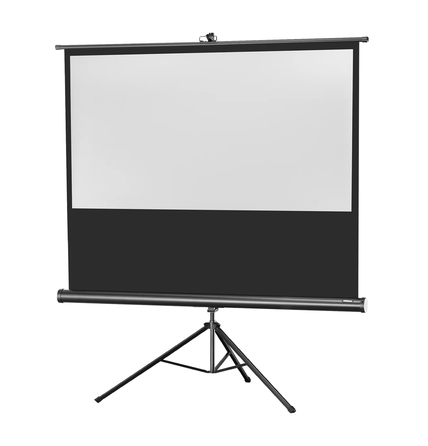 celexon Stativ-Leinwand Economy - 16:9 - BM 184 x 104 - Aufprojektion - Schwarz