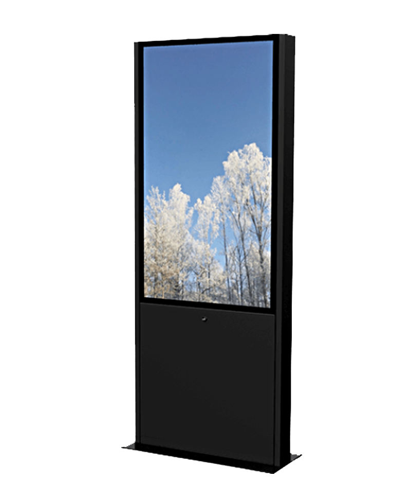 HI-ND OD4617-5001-02 - Outdoor Totem für Samsung OH46B - 46 Zoll - Portrait - Schwarz