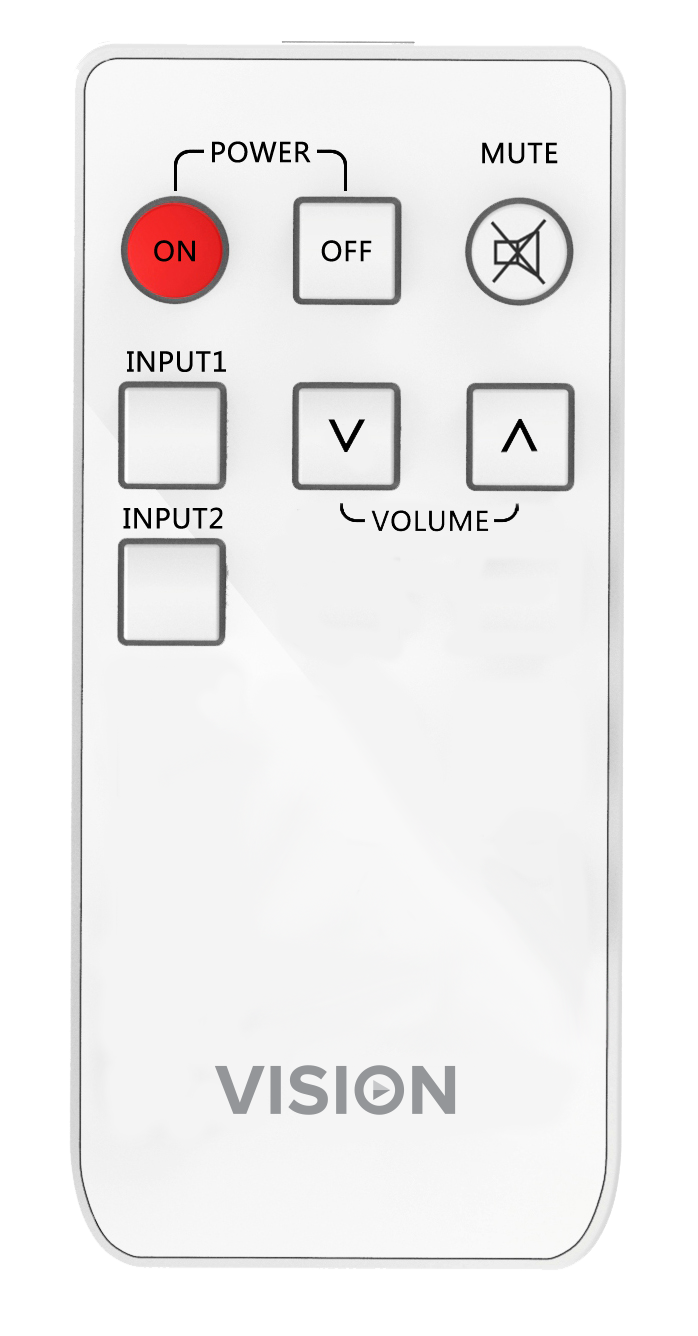 Vision TC3-AMP - Digital Amplifier - 50 Watt - 2 x Stereo Inputs - 1-Speed Enclosure - White