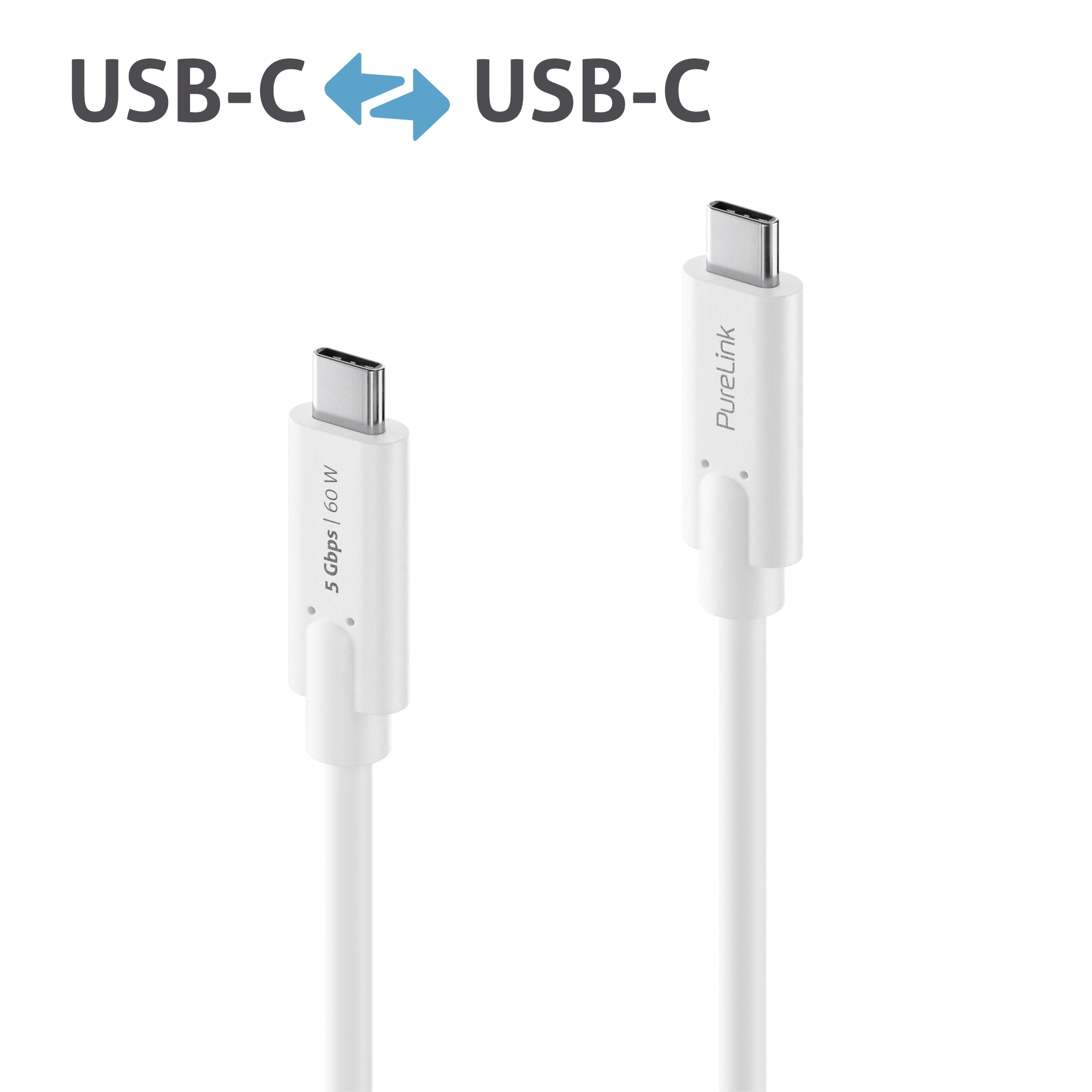 PureLink IS2500-005 - Premium USB 3.2 (Gen 1) USB-C Kabel - 0,50m - Weiss