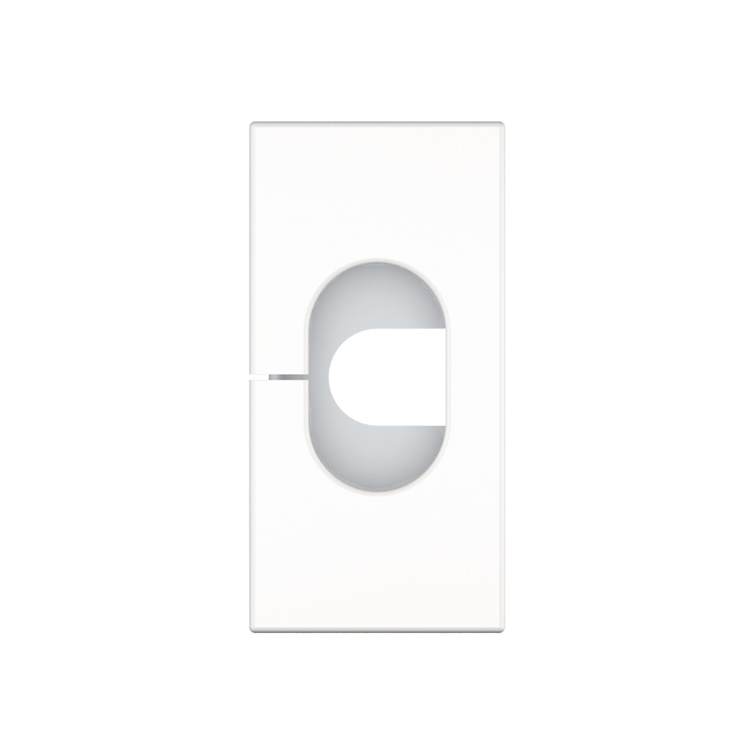 Kindermann Konnect flex 45 click blind panel - cable aperture 8 mm - half panel - white