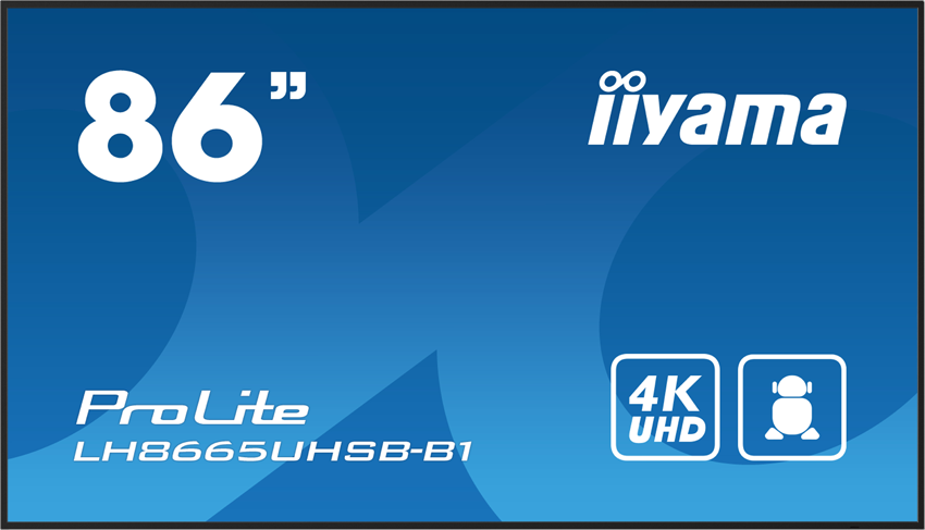 iiyama ProLite LH8665UHSB-B1 - 86 Zoll - 800 cd/m² - 4K - Ultra-HD - 3840x2160 Pixel - 24/7 - Android - Display