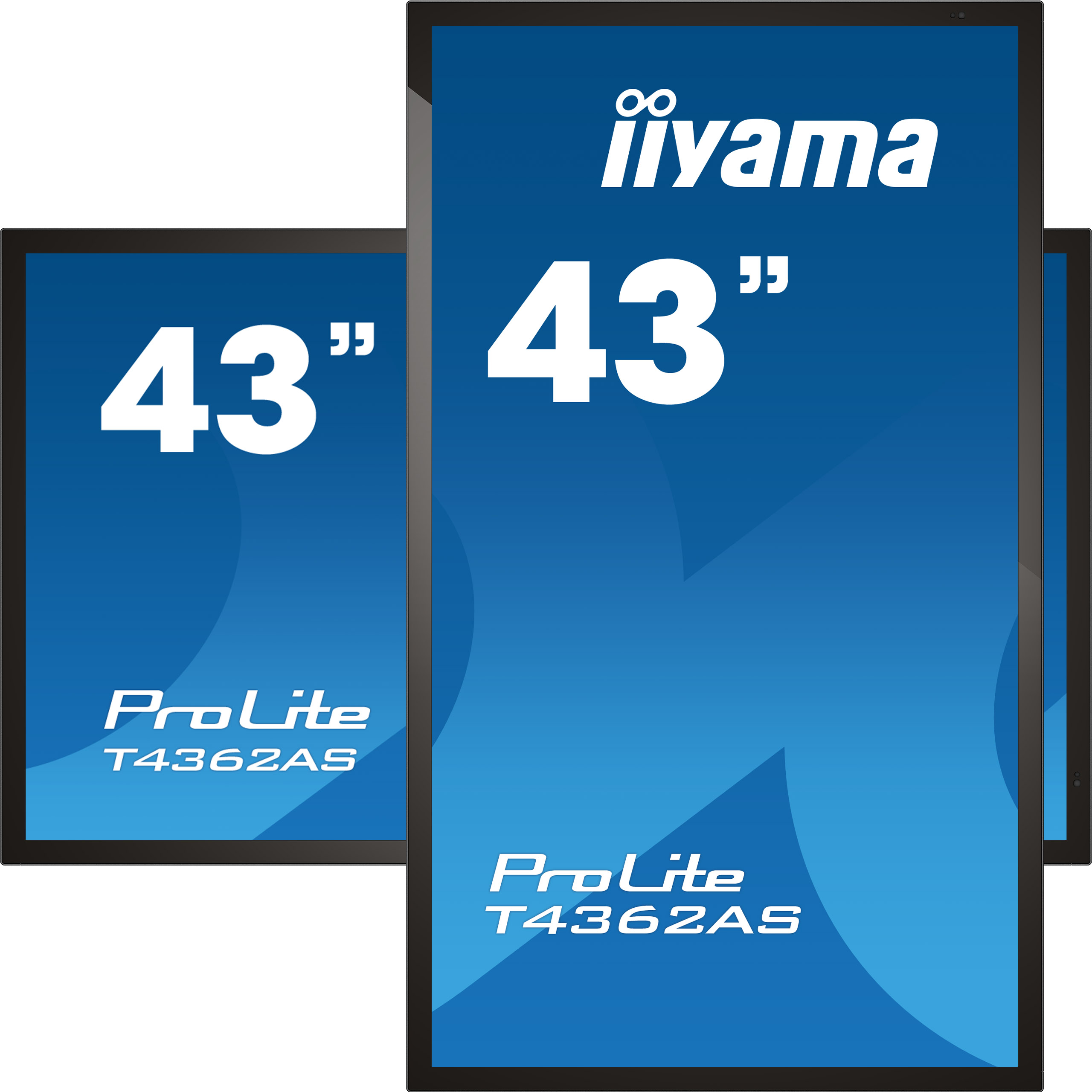 iiyama ProLite T4362AS-B1 - 43 Zoll - 500 cd/m² - 4K - Ultra-HD - 3840x2160 Pixel - 20 Punkt - Multi Touch Display - Schwarz