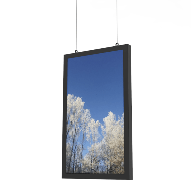 HI-ND Window Ceiling Deckenhalterung - mit CC4615-5101-02 Window High Brightness Gehäuse Schwarz+ VJ3000-0101-15 Draht-Aufhängung Grau
