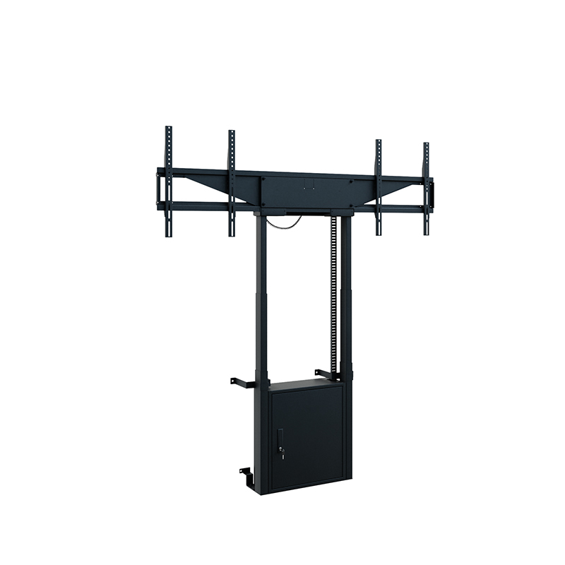Hagor HP Twin Lift FW-DB - electric height adjustable lift system for floor-wall mounting - for two displays 'side-by-side' - 2x 46-65 inch - VESA 600x400mm - up to 60kg per display - black