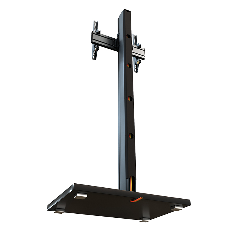 Hagor Braclabs-Stand Floorbase - height adjustable stand for displays 32 - 55 inch - VESA 600x400mm - Landscape/Portrait - Black