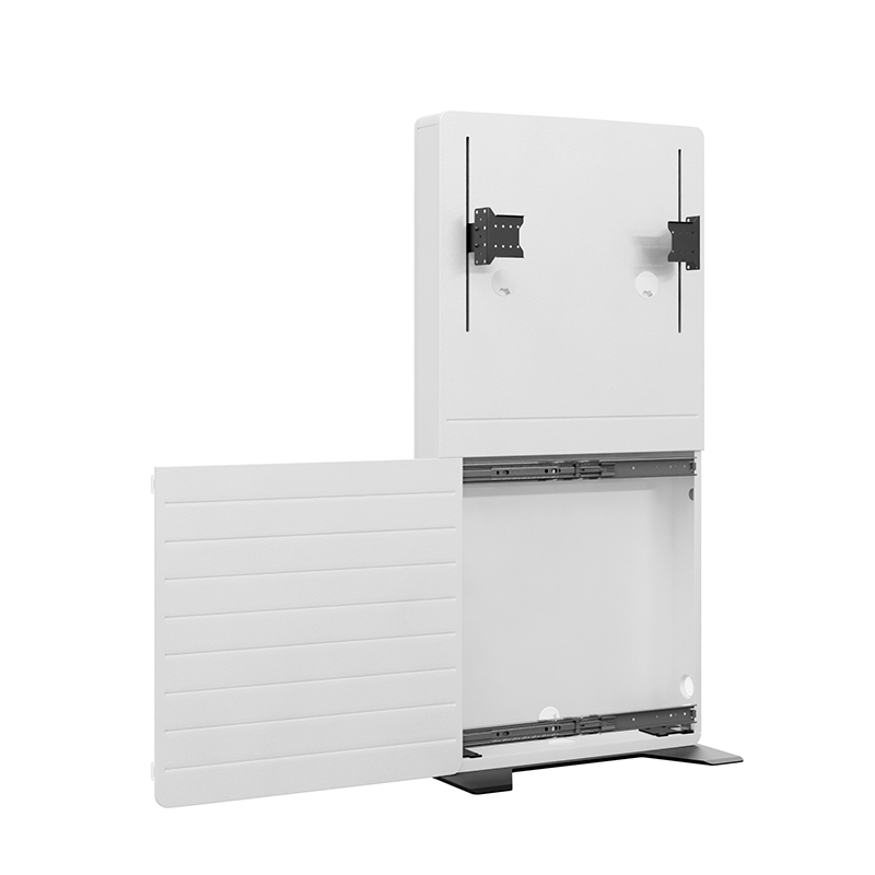 Hagor CON-Line Big FS Lift 75 - 98 - elektrisch-höhenverstellbarer Standfuß - 75-98 Zoll - VESA 800x600mm - bis 150kg - Medienstele - Weiß